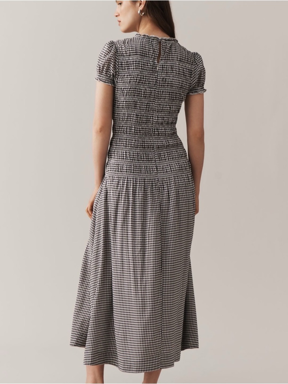 Reformation Kiria Puff Sleeve Smocked A- Line Dress - Picture 2 of 5